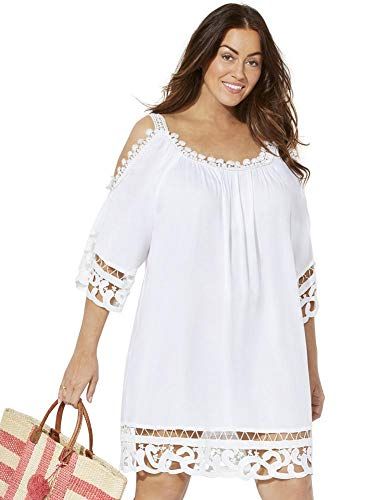 white cover up dress